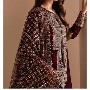 Prix raisonnable élégant broderie velours robe tissu doux hiver velours robe culturelle meilleure vente robe de mariée en velours - Product Image 6