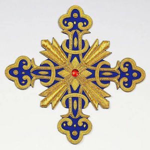 Croix brodée 3D de l'Église Orthodoxe, badges en feutre, fils de bullion, croix de haute qualité, toile écologique, personnalisable à la main - Product Image 3