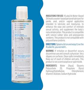 LubeLife 3X Lubricante Anal – Lubricante a Base de Agua Extra Espeso para Hombres, Mujeres y Parejas – No Pegajoso, Compatible con Juguetes y Condones - Product Image 2