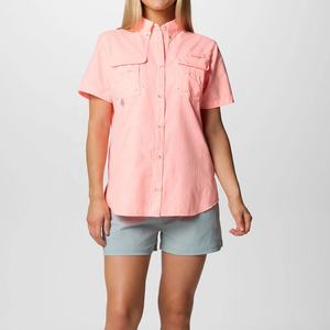 Blusa elegante de algodón de verano de media manga para mujer, botón de alta calidad, informal, personalizado, nuevo diseño, bordado, decoración sólida - Product Image 6