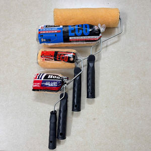 Rodillos de pincel de pintura con mango de plástico de 3 pulgadas y 4 pulgadas para herramientas de pintura de pared DIY OEM personalizado compatible con pintura de pared de casa - Product Image 3