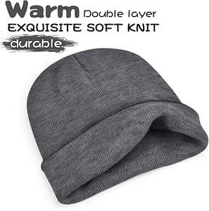 2025 New Design Wool/Cotton Breathable <b>Waterproof</b> Jacquard Hand Knitted High Quality Unisex Adult <b>Beanie</b> Hats OEM Service - Product Image 5