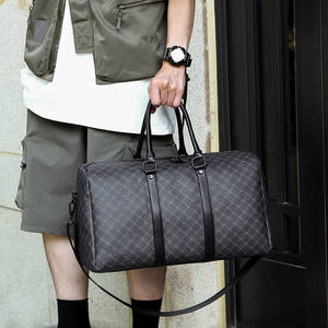 Bolsa de Viaje Negra de Gran Capacidad para Hombre, Equipaje Clásico Tipo F con Cierre de Cremallera para Viajes de Negocios - Product Image 2