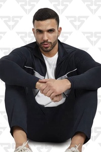 Survêtements avec logo personnalisé vente en gros survêtements avec fermeture éclair veste et pantalon survêtements de GYM et de jogging - Product Image 2
