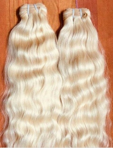 Paquetes de cabello rubio indio 613, máquina de estilo natural, doble trama, muy suave y limpio - Product Image 6