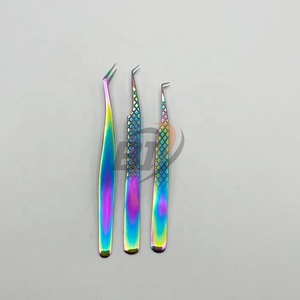 แหนบต่อขนตา Beautivia International BI-EET-1078 ขนาด 12 ซม. รุ่น Rainbow Plasma สแตนเลสสตีล แบบแยกเส้นขนตา 45/90 องศา - Product Image 4