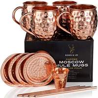 Vente en gros de mugs à café personnalisés Vedela Naturals, durables, compatibles lave-vaisselle, avec poignée en cuivre classique unique, cadeaux d'affaires