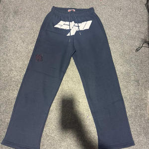 Ensemble de survêtement en molleton épais en coton pour homme, pantalon droit, imprimé bouffant, coupe personnalisée, pantalon de survêtement ample, streetwear d'hiver, vente en gros - Product Image 2