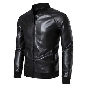 OEM Custom Design Autumn Winter Fashion Motorcycle Jacket Coat Male Business <b>Black</b> Leather Jackets 2026 - Product Image 5