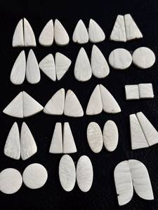 Venta al por mayor Scolecite emparejado cabujón pares de piedras preciosas curativas naturales lote - Product Image 3