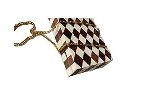 Bolso de mano de resina acrílica para moda de lujo, bolso de mano de resina brillante con marco de borde de Metal, bolso de mano de resina a bajo precio - Product Image 2