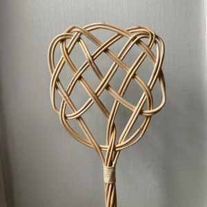 Tapis en rotin naturel tressé à la main en forme de cœur, pour la maison, vente en gros, prix abordable - Product Image 4