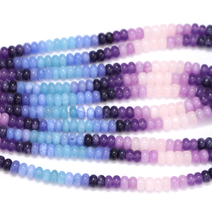 Perles rondes en quartz multicolores : fabrication de bijoux en pierres précieuses AAA - Product Image 2