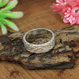 Anillo de pulgar de joyería fina de plata de ley 92,5 al por mayor, conjunto de piedras naturales y turquesa, anillos de piedras preciosas chapados en rodio para regalo - Product Image 1
