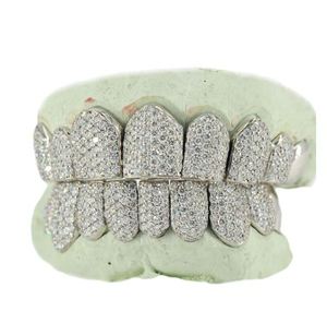 Personalizado 10K 14K Oro 925 Plata Hip-Hop Estilo 8x8 Fine Grillz Moissanite Diamond Alternativa Sparkle Free Cortes permanentes incluidos - Product Image 1