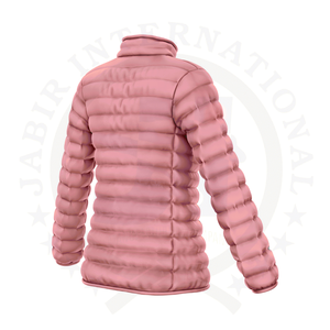 Chaqueta acolchada de invierno Unisex con estampado de logotipo y cierre de cremallera estilo holgado grueso característica impermeable personalizable de talla grande para mujer - Product Image 6