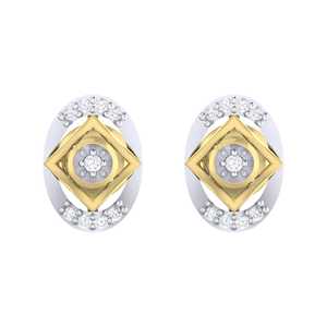 Boucles d'oreilles clous certifiées or 14K/18K et diamants véritables, poids total des diamants 0,07 ct, 18 pièces, multicolores, diverses qualités de diamants - Product Image 3