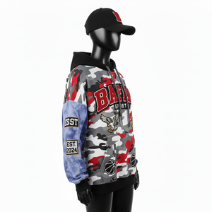 Sweat à capuche pour femme en polyester premium avec tissu polaire respirant, panneaux de manches contrastés, sublimation, sweat-shirts basiques - Product Image 5