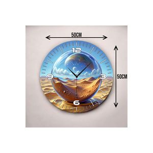 Impresión colorida estampada 50cm Mesa silenciosa de madera Reloj de pared regalo para decoración del hogar - Product Image 5
