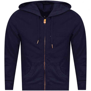 Sudadera con capucha azul marino para hombre Premium Suéter con logotipo en relieve de alta calidad con capucha extragrande 3D personalizada y bordado - Product Image 2