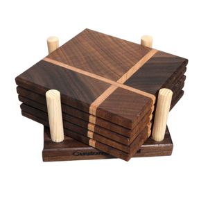 Ensemble de sous-verres en bois en gros d'usine sous-verres réutilisables personnalisés pour la maison hôtel et restaurant utilisation de la vaisselle - Product Image 4