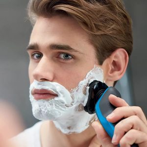 Mini Afeitadora Eléctrica Impermeable IPX7 con Triple Cuchilla, Uso en Seco/Húmedo, Fuente de Alimentación USB, Repuesto Lavable, Afeitadora Rotatoria - Product Image 5