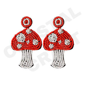 Pendientes con cuentas de bandera americana para mujer Color patriótico naranja blanco azul para boda o día conmemorativo - Product Image 6