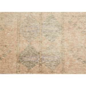 พรมขนสัตว์ถักมือสีเบจและสีน้ำตาล รุ่น PKWL-7009 ลายเมดัลเลียนรูปสี่เหลี่ยมผืนผ้า สำหรับห้องนั่งเล่น ห้องโถง ทางเข้าบ้าน - Product Image 3