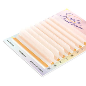 Cils en vison multicolores de différentes nuances, plateau de cils de longueur mixte, extensions de cils volumineuses, cils individuels glamour, vente en gros - Product Image 1