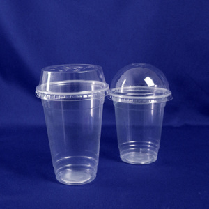 Tasses en plastique PET/PP transparentes jetables du fournisseur du Viet Nam 95mm à paroi unique 16/22/24oz pour boissons au lait, thé et café - Product Image 1
