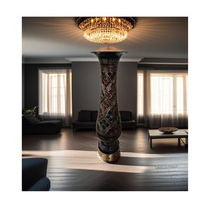 Jarra de estilista de cobre hecha a mano auténtica, jarra de agua pulida de primera calidad inspirada en el patrimonio cultural para cenas y decoraciones tradicionales - Product Image 1