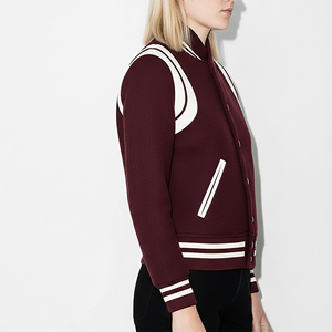 แจ็คเก็ตวาร์ซิตี้แบบสวมใส่สบายสำหรับฤดูหนาว ผลิตตามสั่งแบบ OEM/ODM สำหรับโรงเรียน วิทยาลัย เบสบอล และผู้หญิง - Product Image 2