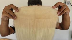 Haute densité 13x4 dames pour perruques frontales en dentelle unité de remplacement de cheveux humains Remy sans colle délié naturel 13x6 HD dentelle - Product Image 4