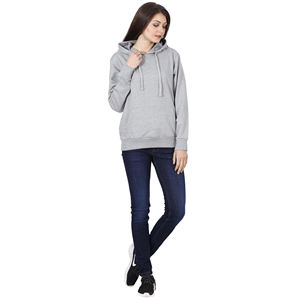 Sudadera con capucha de algodón liso de gran tamaño para mujer, estilo personalizable, sudaderas con capucha y sudaderas de último diseño - Product Image 2