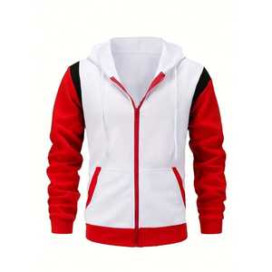 OEM personalizado 100% de alta calidad de poliéster con capucha de Calle/al aire libre desgaste con capucha cuello cremallera diseño - Product Image 1