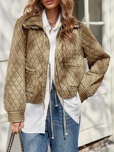 Nuevo diseño OEM Venta caliente personalizada chaqueta de bombardero de Invierno para mujer Abrigo acolchado algodón impreso diseño ecológico impermeable - Product Image 4
