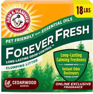 Arm & Hammer Forever Fresh litière agglomérante pour chat en bois de cèdre, MultiCat 18lb, animaux domestiques avec huiles essentielles - Product Image 2