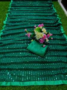 ชุดผ้าซิ่นเนื้อนุ่มสุดพิเศษสำหรับสาวๆแนวคลาสสิกผ้าลายแฟนซีดีไซน์อินเดียล่าสุด - Product Image 4