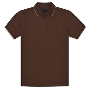 Customizable <b>Men's</b> High-End 100% Cotton for Polo <b>Shirt</b> Eco-Friendly Solid Pattern Fabric <b>Brown</b> Plain Pique Design Sizes XL 5XL - Product Image 1