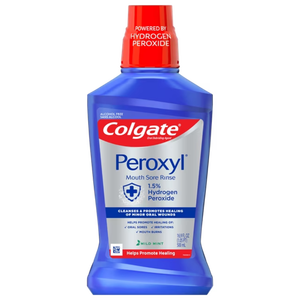 Pour Colgate Peroxyl Mouth Sore Rinse Wash 3 Pack 1.5% Peroxyde d'hydrogène Menthe douce Fraîcheur et sans alcool 16.9 Floz - Product Image 5