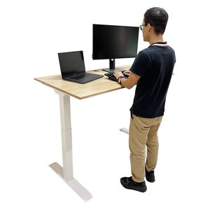 FlexiDesk FLD007 <b>Electrically</b> Adjustable Lift-Up Table with 2 Joints Made of Melamine-Coated Plywood for Office Use - Product Image 2
