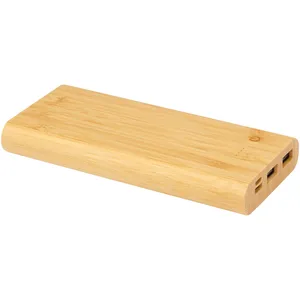 Banque d'alimentation durable Tulda Bamboo 10 000 mAh, gadgets promotionnels écologiques - Product Image 5