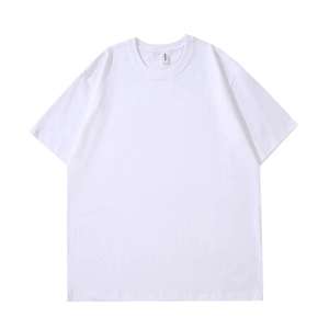 Dernier modèle de t-shirts en gros à épaules tombantes surdimensionnées OEM T-shirt personnalisé 100% coton imprimé t-shirt uni pour hommes - Product Image 6