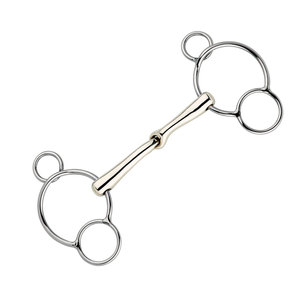 Horse Racing Horse Products Horse Universal Gag Bit Snaffle 3 Ring Mouth Piece Fat Outdoor Sports Stainless Steel - Product Image 6
