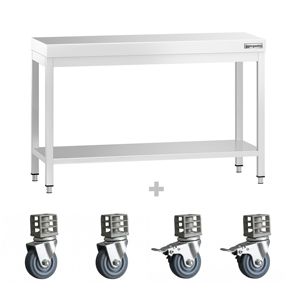 โต๊ะกลางสแตนเลสเชิงพาณิชย์ PREMIUM - 1200x700 มม. - พร้อมชั้นวางด้านล่าง - Product Image 3