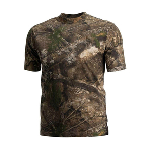 T-shirts de chasse personnalisés OEM de haute qualité, respirants, à manches courtes pour hommes, performance de chasse, camouflage - Product Image 2