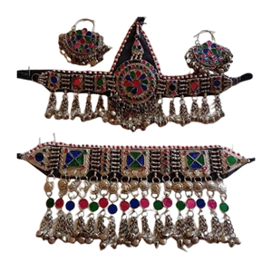 Customized Beautiful Design Copper Zircon Afghan Vintage Jewelry Adults High Quality Kuchi Jewellery Sets Wedding Party Gifts - Product Image 1