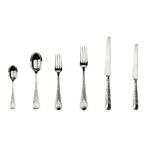 Cubiertos de plata elegantes de diseño americano único real, cubiertos de cocina de lujo, juego de 5 uds de acero inoxidable - Product Image 2