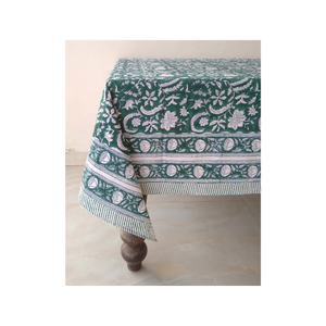 Nappe Jacquard brodée 100% coton à l'aspect texturé indien traditionnel 120 GSM 4 places décor indien certifié ISO OEM - Product Image 2