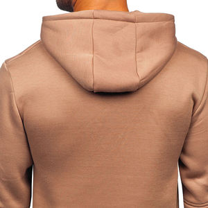 เสื้อฮู้ดดี้แขนยาวผู้ชายแบบสวมหัว ตัวอย่างฟรีจากโรงงานผู้ผลิต (OEM) ผ้าคอตตอน 50% โพลีเอสเตอร์ 50% ไซส์ใหญ่พิเศษสำหรับฤดูหนาว ลายพิมพ์ สีดำ - Product Image 6